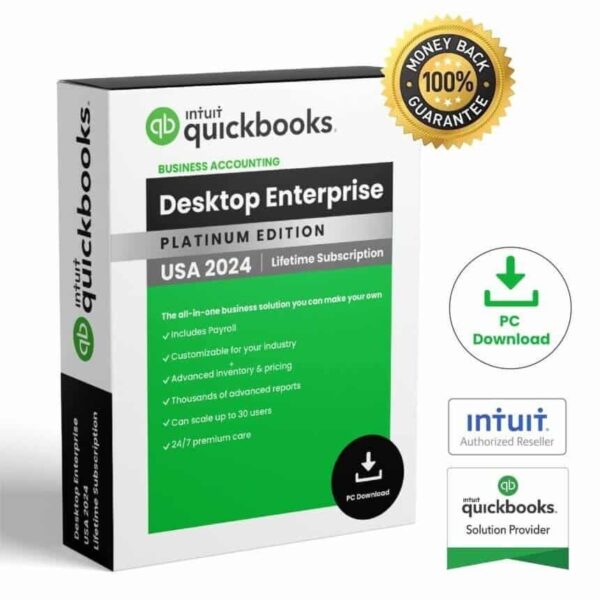 QuickBooks Desktop Enterprise 2024 5 Usuarios Con Inventario Avanzado | Versión EE. UU.